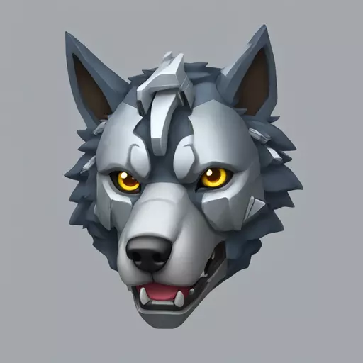 mecha wolf emoji