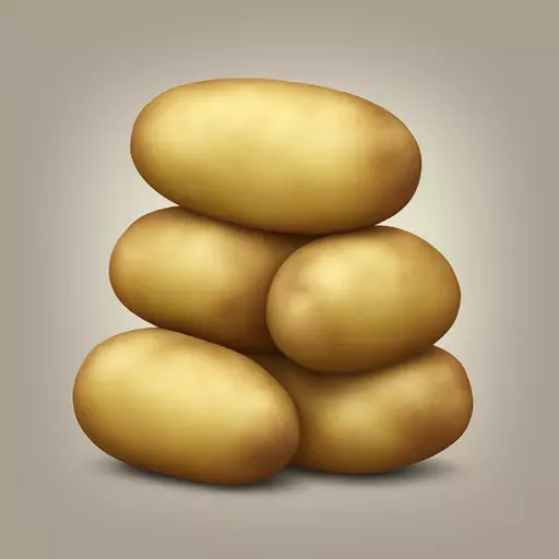 A stack of potatoes emoji