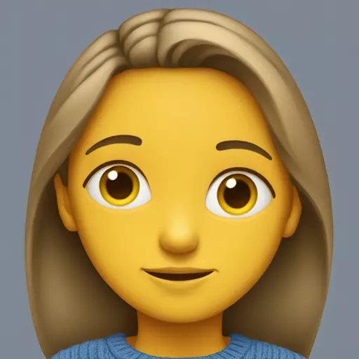 girl in blue and yellow sweater emoji