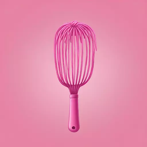 pink whisk emoji