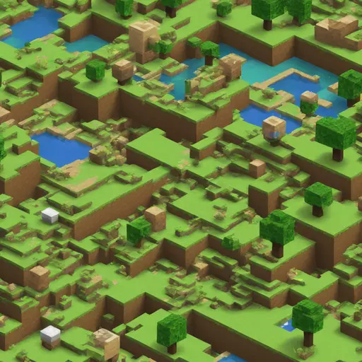 Minecraft-inspired blocky world emoji