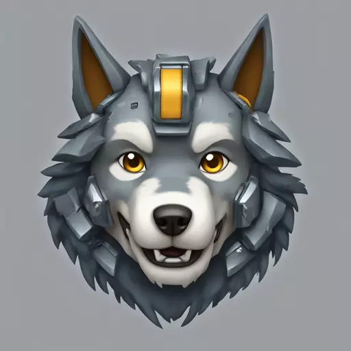 mecha wolf emoji