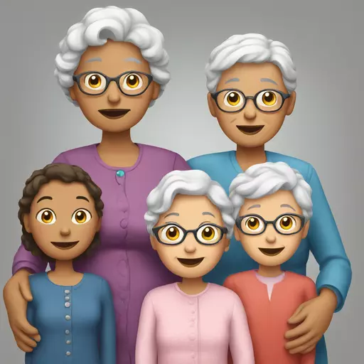granny with family emoji