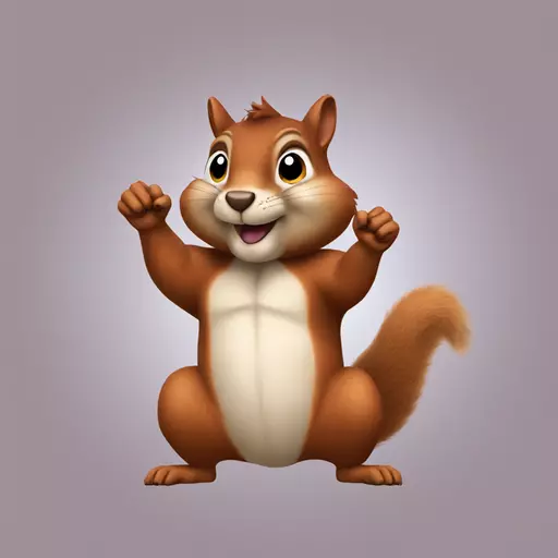 Create a squirrel sticking up the middle finger  emoji