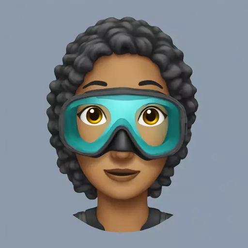 woman with diving mask emoji