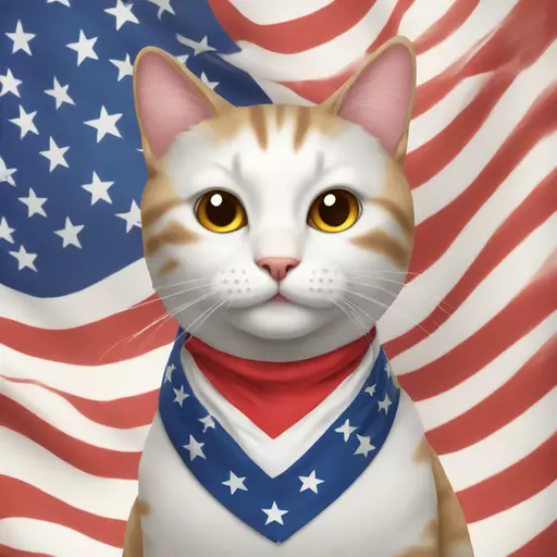 Patriotic cat emoji