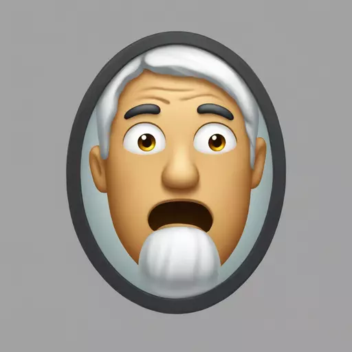 Intense acaparism left in the mirror emoji