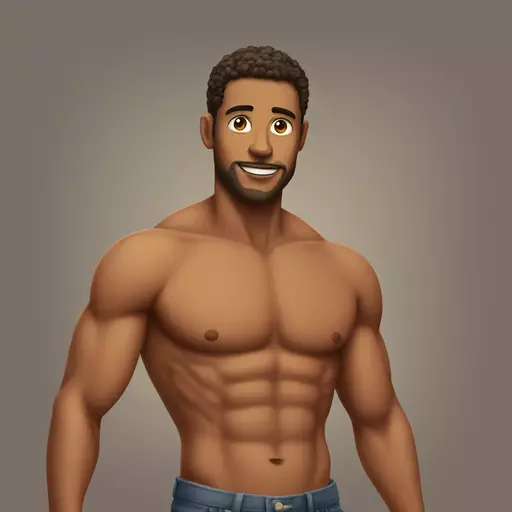 A hot man with a six pack emoji