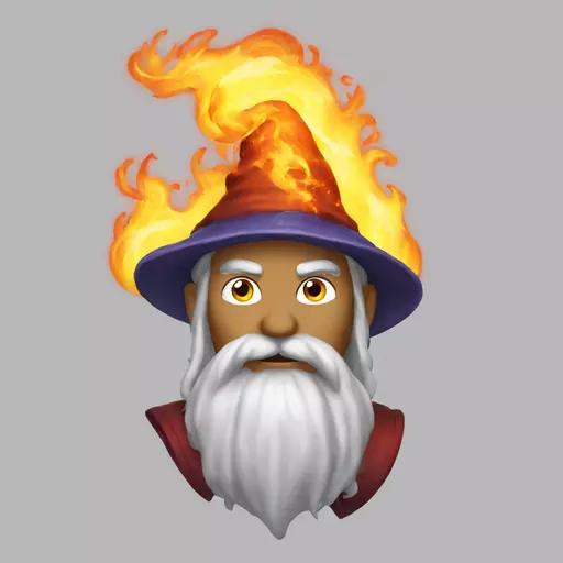 Fire ball wizard emoji