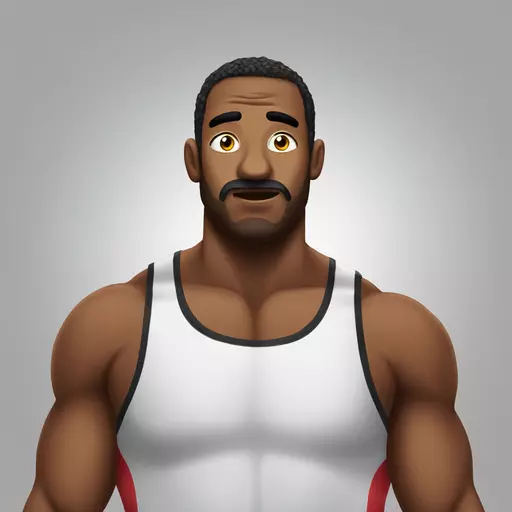 can you make me an emoji that looks very embarresed after losing a wrestling match but make sure the emoji is wearing a wrestling shirt emoji