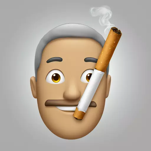 Smoking a joint emoji
