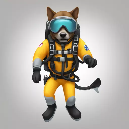 wolfy scuba diving emoji