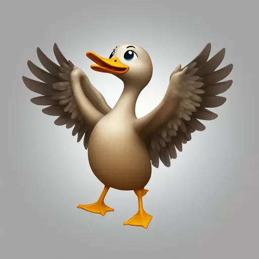 duck with big muscly wings emoji