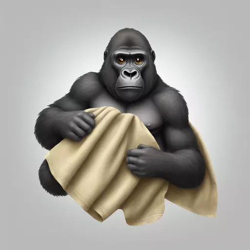 Gorilla holding a blanket emoji