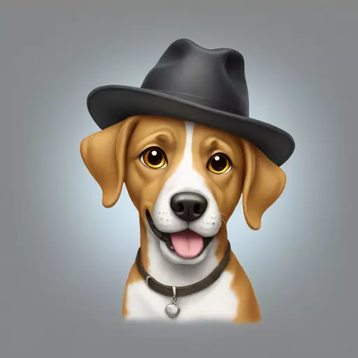 dog with hat emoji
