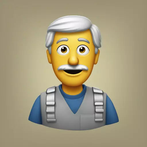 Bert van Sesamstraat achter eem computer emoji