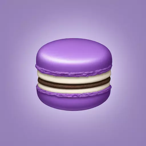 purple macaroon emoji