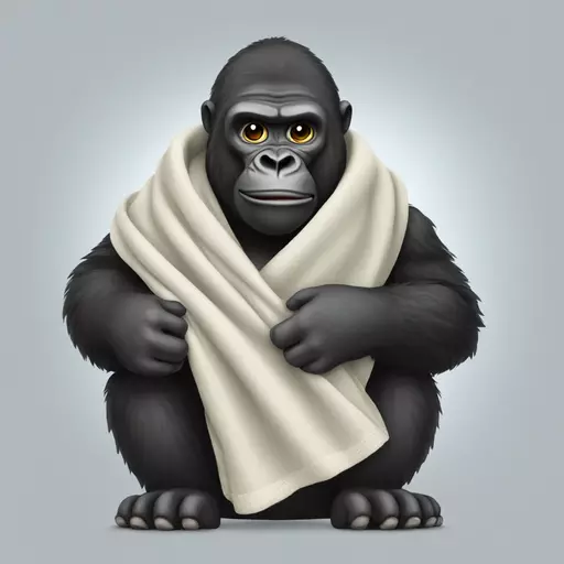 Gorilla holding a blanket emoji