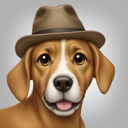 dog with hat emoji