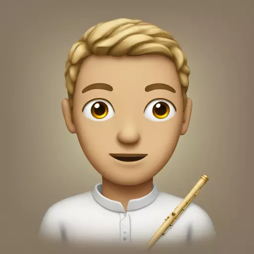 A person with flute eyes  emoji