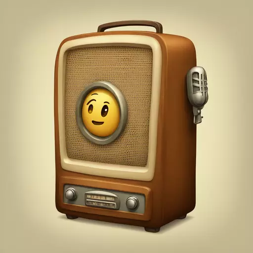 cartoon vintage radio emoji