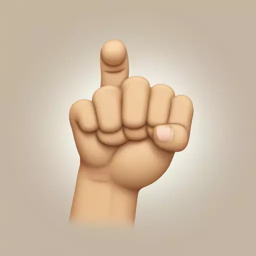 Fist with thumb between index and middle fingers emoji