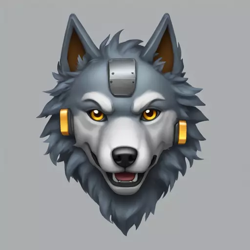 mecha wolf emoji