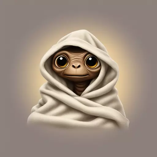 E.T. wrapped in a blanket emoji