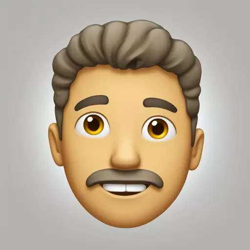 A guy mewing emoji