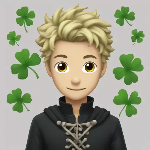five-leaf black clover emoji
