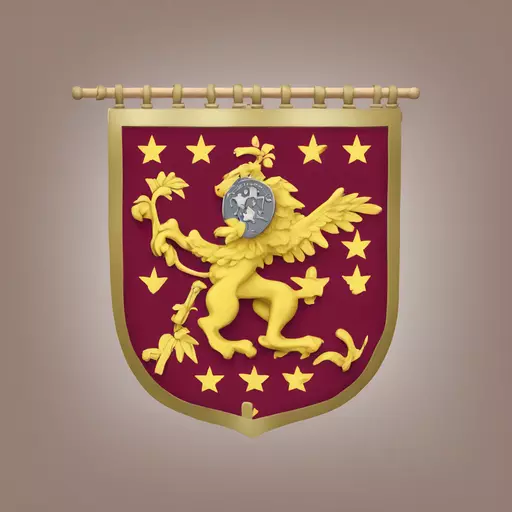 create the flag of Burgundy with the coat of arms of Burgundy emoji