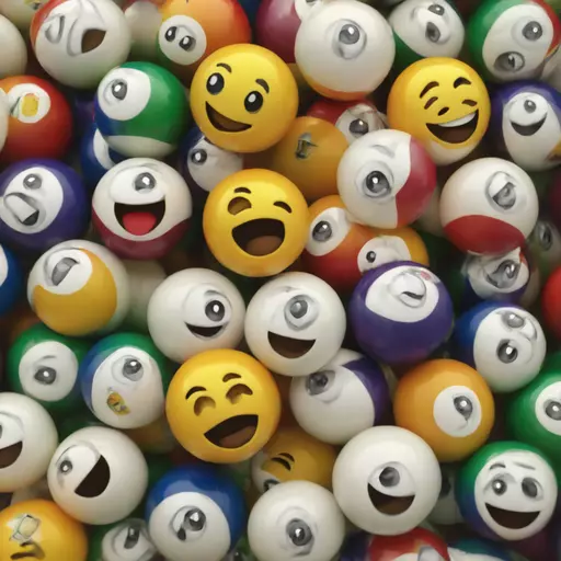 Can you generate a smiling emoji in a rolling billiard ball? emoji