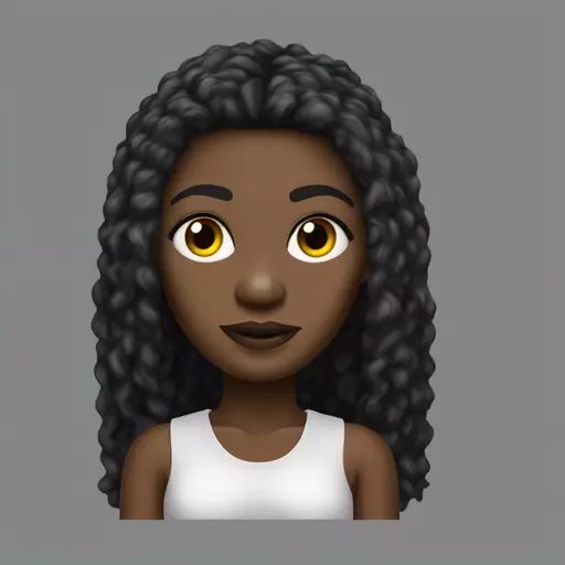 Pele Zumbi, cabelo preto medium ondulado, franja preta lisa na testa, roupa Y2K, rosto serio, mulher, hematomas no rosto emoji