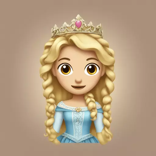 Cute Western-style princess emoji