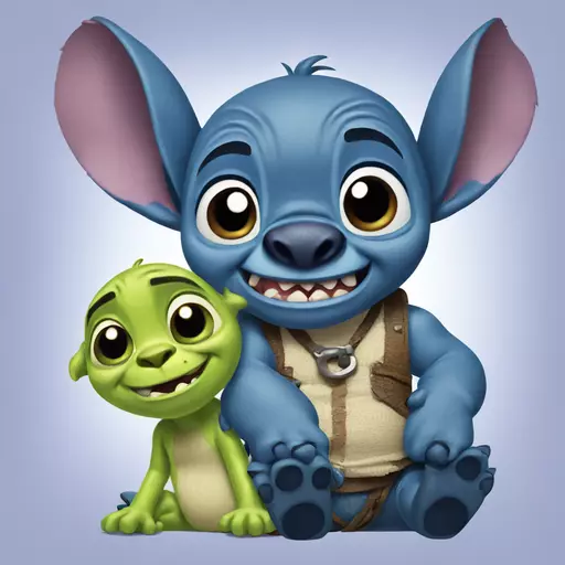Stitch and shrek emoji