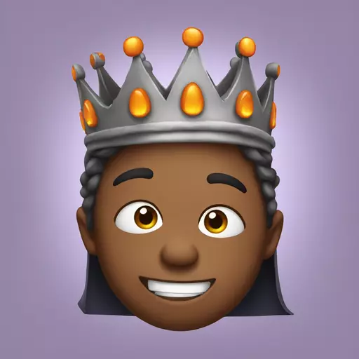 a Halloween 🎃 with a crown on top emoji