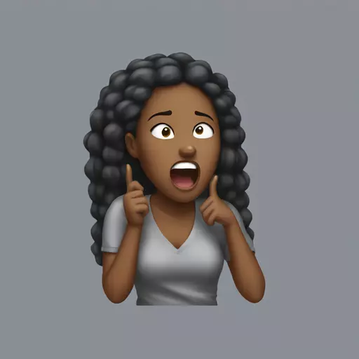tired black girl yawning emoji