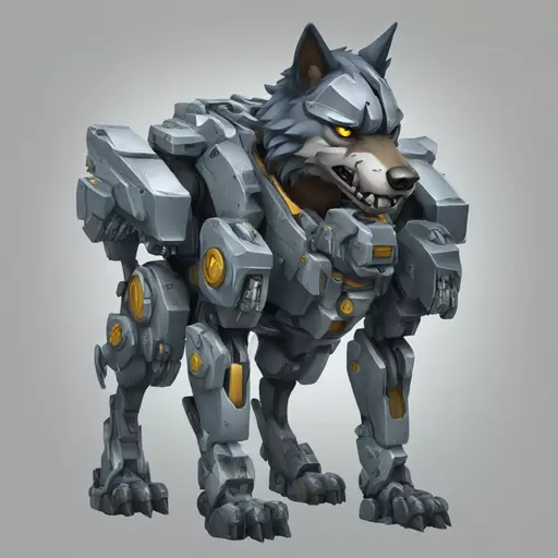 mecha wolf emoji