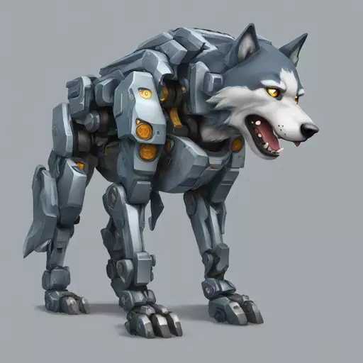 mecha wolf emoji