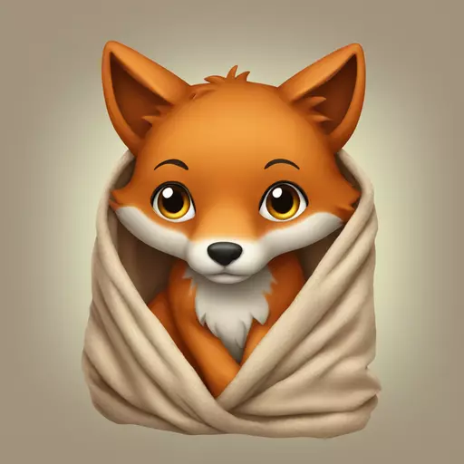 fox in blanket emoji