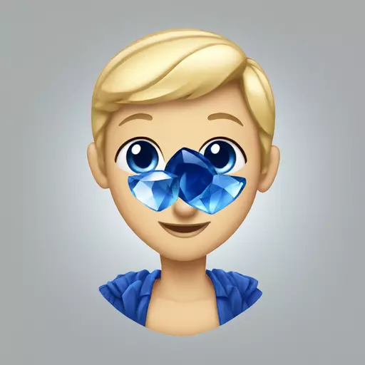 sapphire oval gem emoji