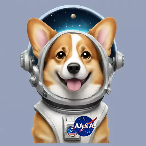 Corgi astronaunt emoji