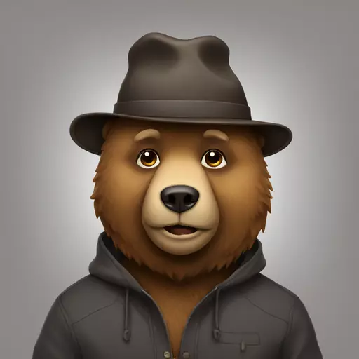 bear with hat emoji