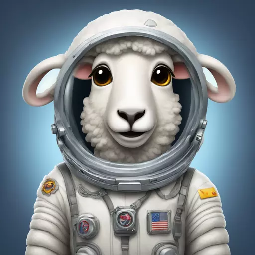 sheep in spacesuit emoji