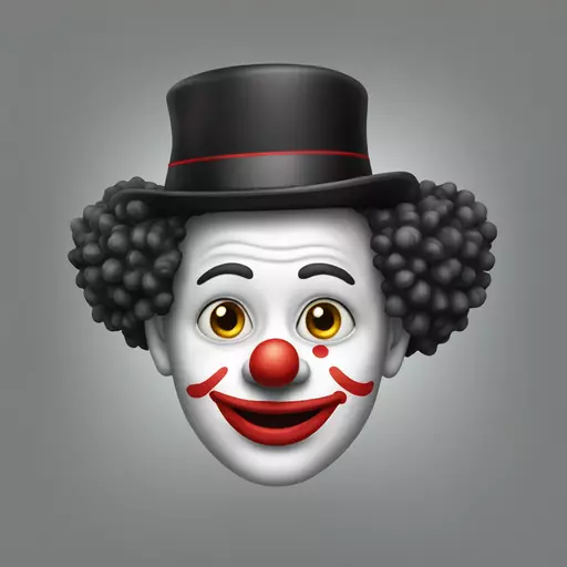 Clown, black emoji