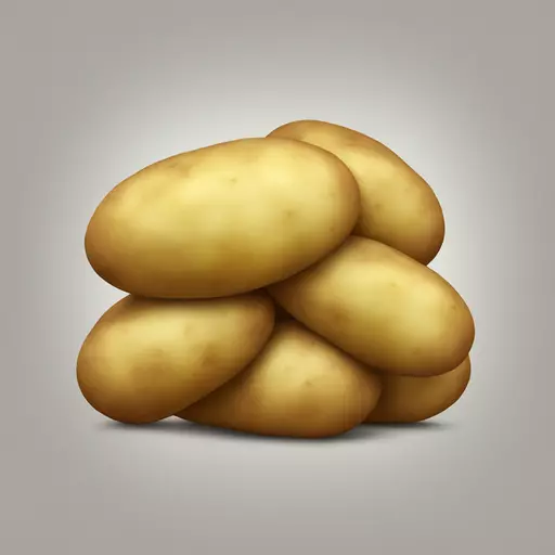 A stack of potatoes emoji