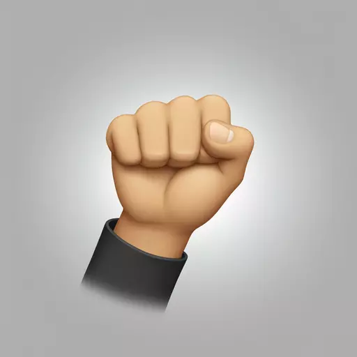 Fist with thumb inside fingers emoji