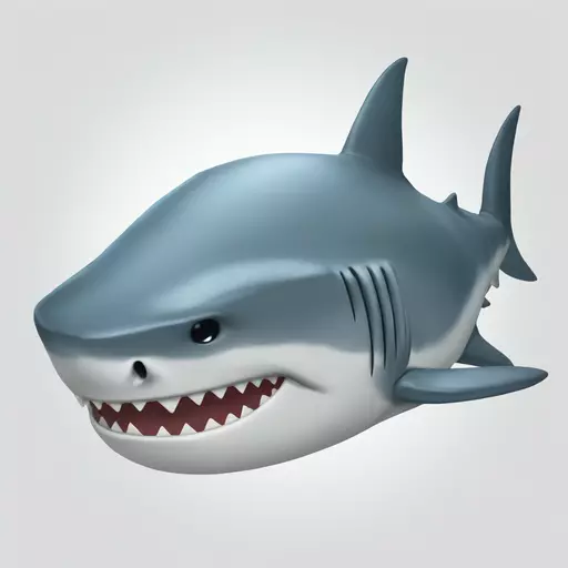 Shark sleeping emoji