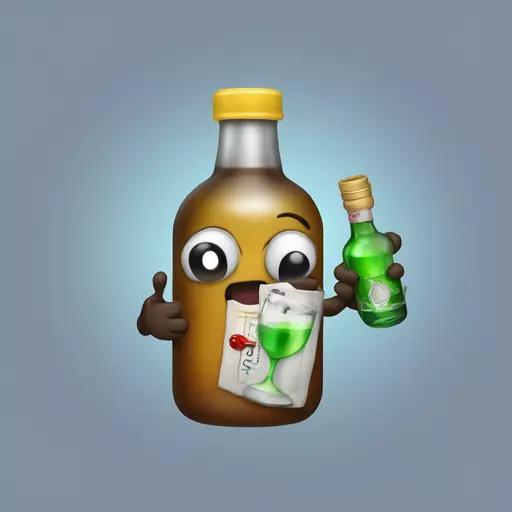 bug with alcohol bottle in hand emoji