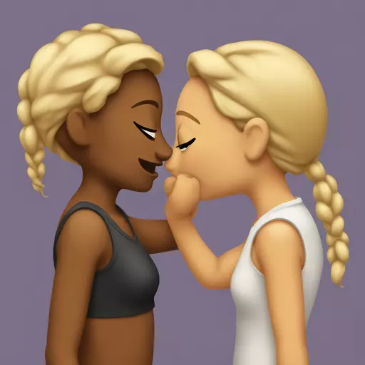 Lesbian kiss emoji